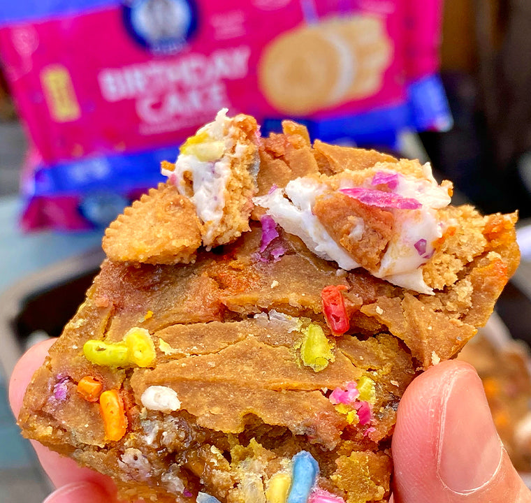 Gluten Free and Vegan Birthday Cake Blondies