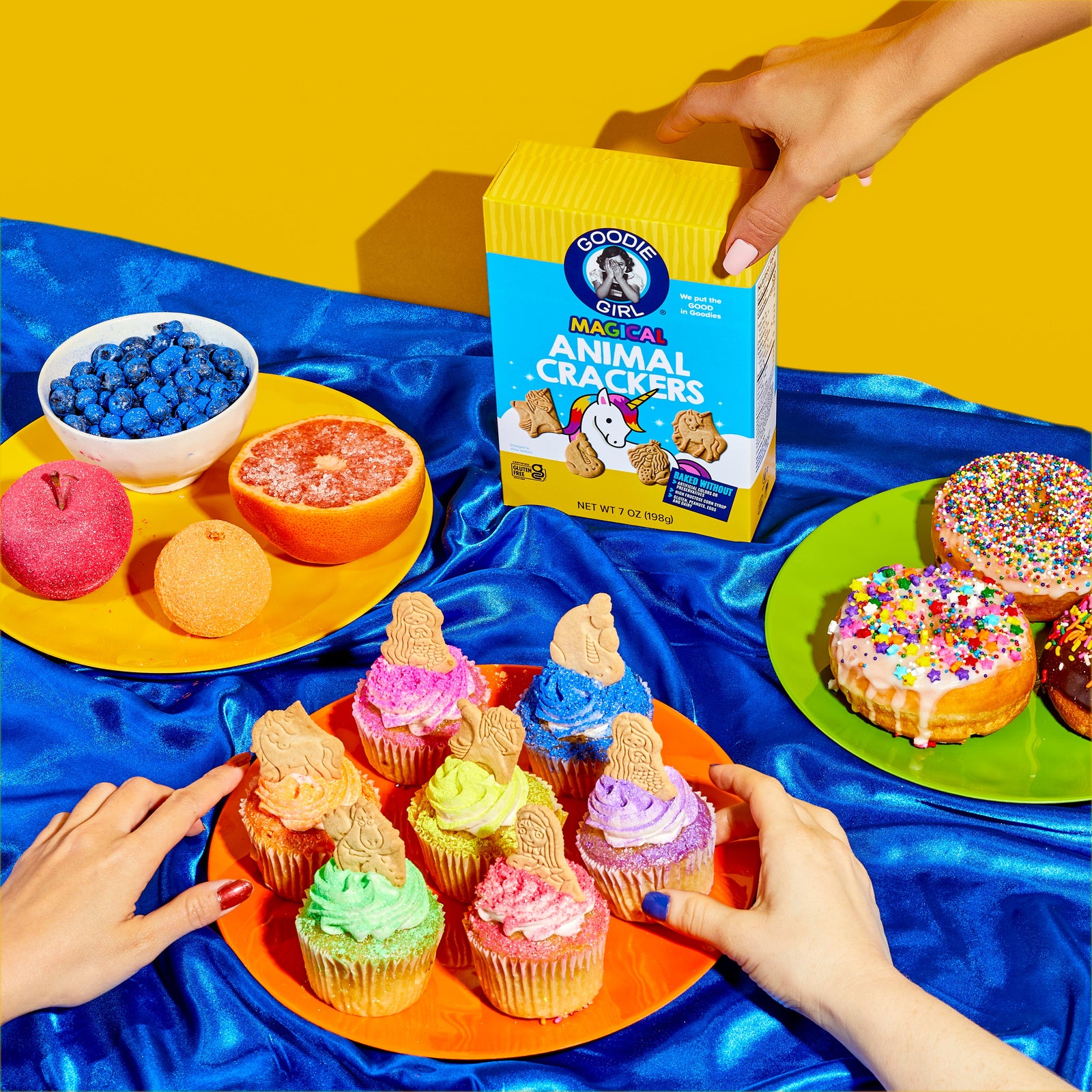 Gluten Free Vanilla Cupcakes with Magical Animal Cracker Toppers