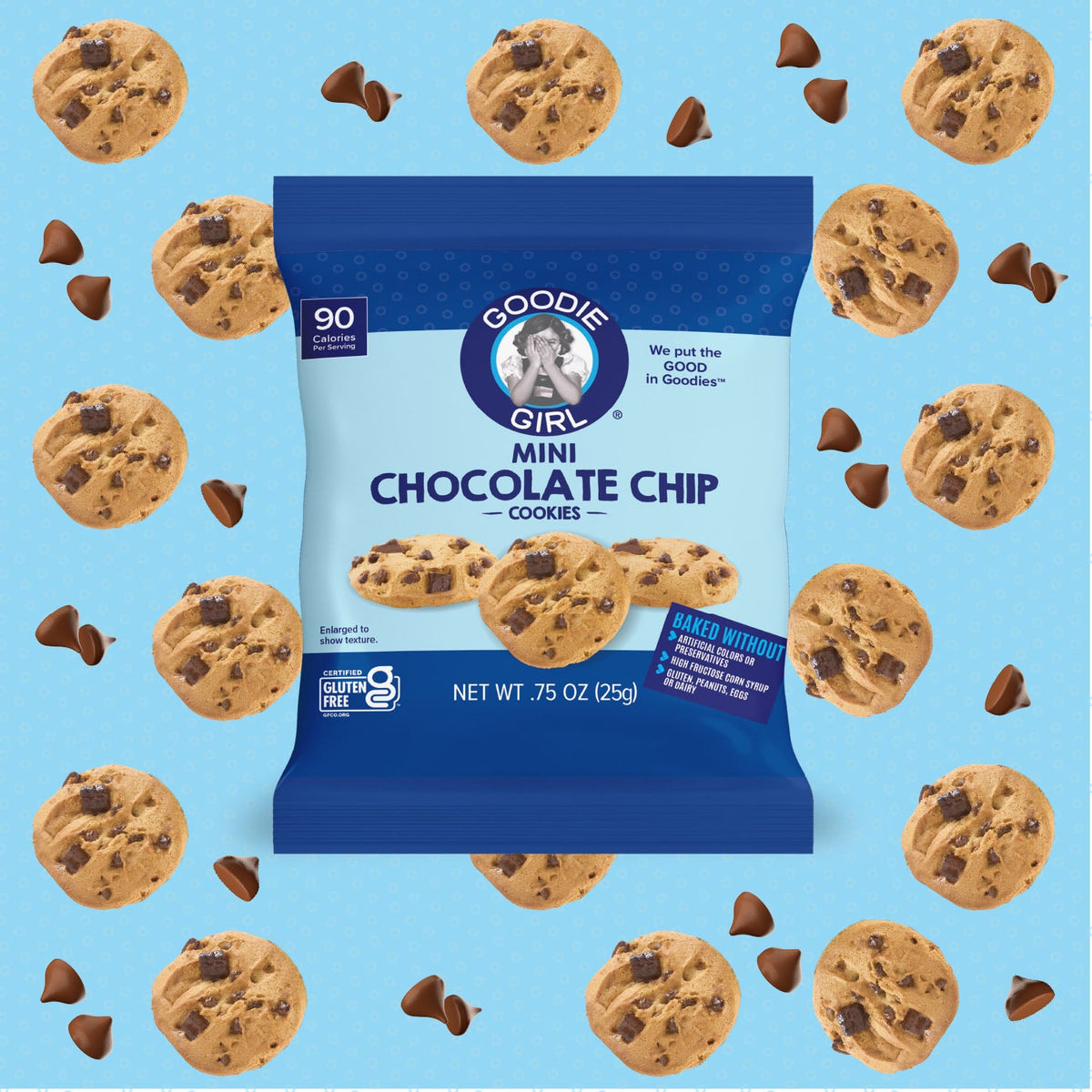 Mini Chocolate Chip Cookies Snack Packs (10 Pack)